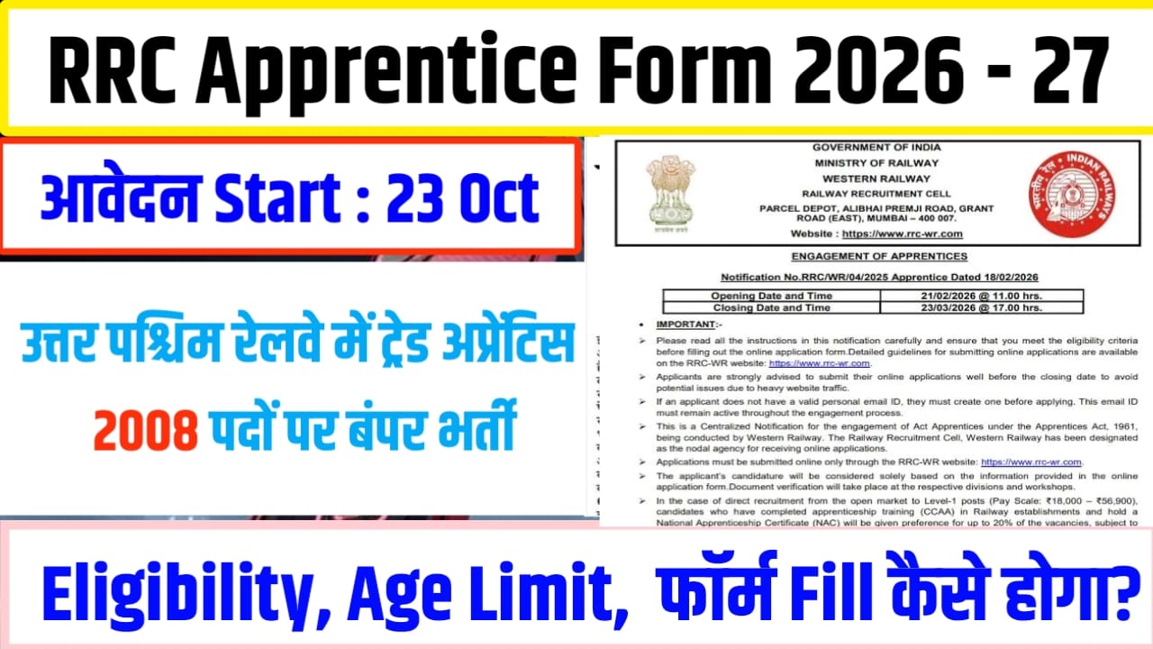 Railway Apprentice Bhartiya 2026